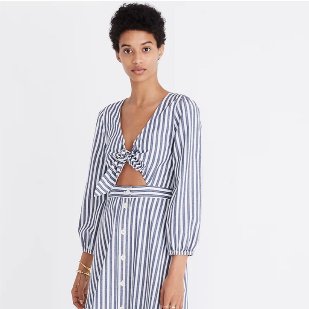 Madewell tie front dress